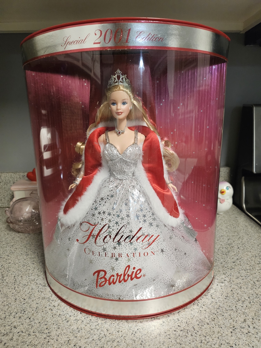 Barbie Holiday Celebration 2001 Edition Silver & Red Doll